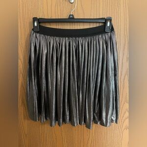 Dream Out Loud by Selena Gomez Metallic Gunmetal Silver Shimmer Skater Skirt